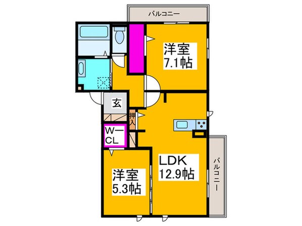 エスト山王の物件間取画像